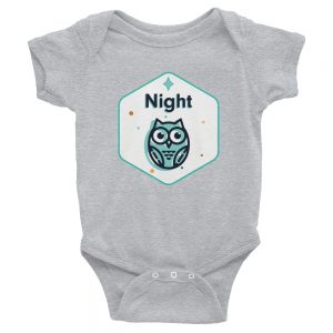Night Owl | Easy Change Onesie, Infant Bodysuit